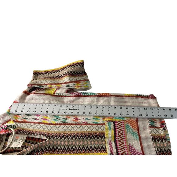 Beach by Exist Women's Medium Hooded Pullover Top Aztec Pattern 100% Cotton - Picture 6 of 12